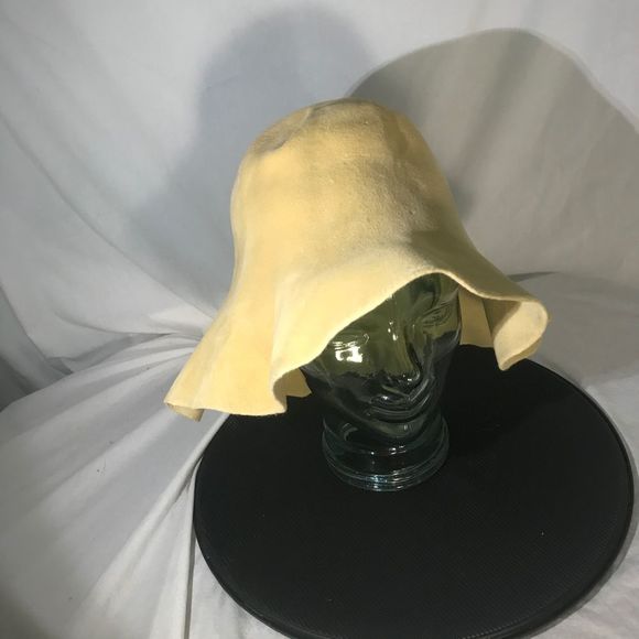 Vintage 1920s Yellow Flamanó Floppy Womens Hat - Picture 1 of 7